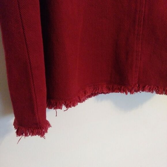 NWT Sadie & Sage Red Distressed Denim Dress - Picture 3 of 7